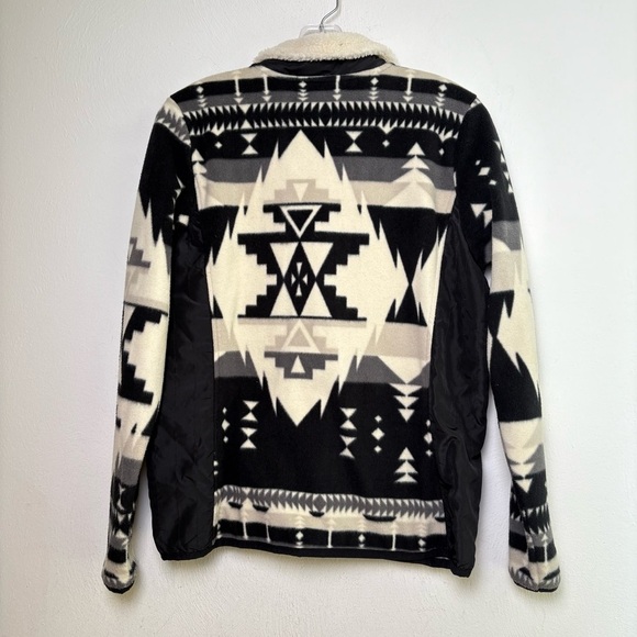 L-RL Lauren Active Ralph Lauren Aztec Southwestern Geometric Fleece Jacket M - Picture 4 of 13